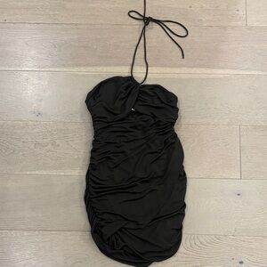 Zara Olive Green Fabric dress